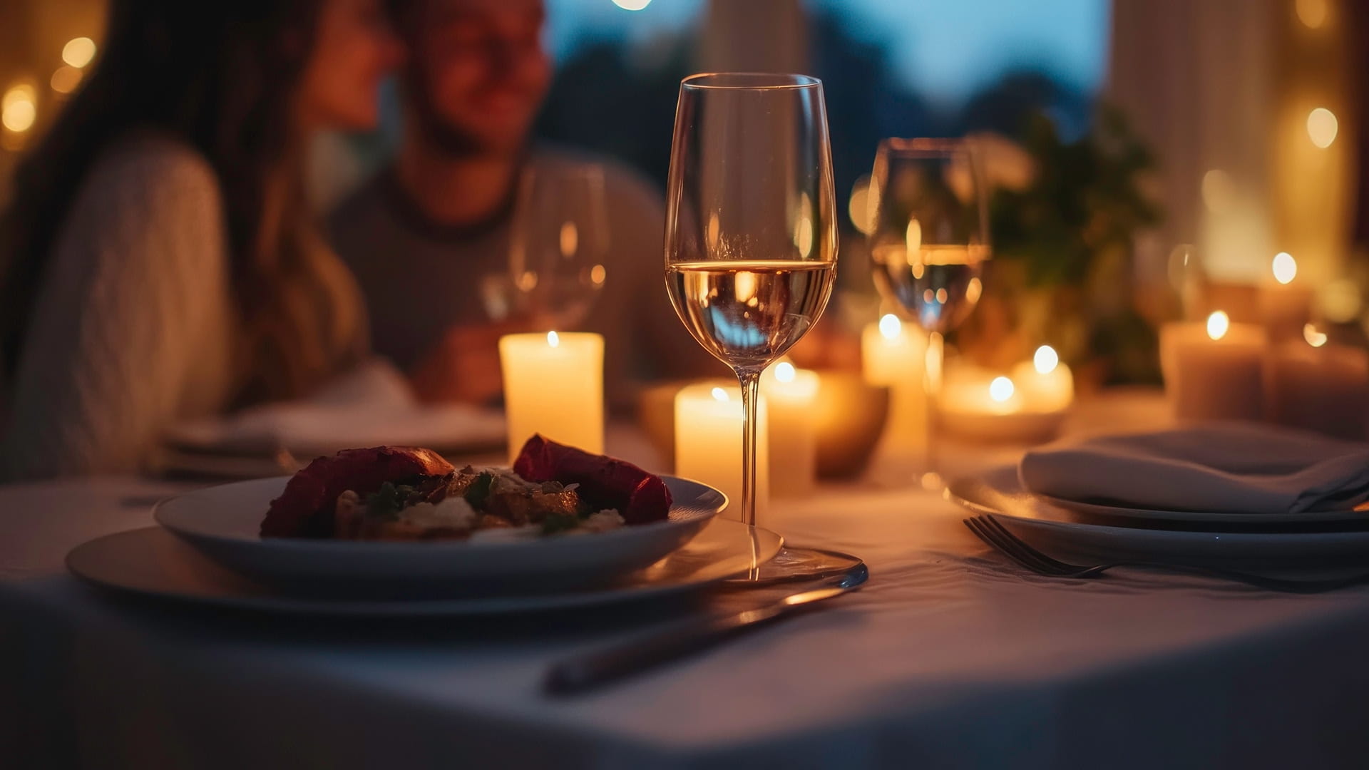 A romantic candlelight dinner set up at Oak Ray Sky Terrace Kandy